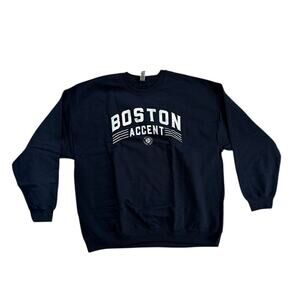 New Matt Nathanson Boston Accent Navy Blue Gildan Heavy Crewneck Sweatshirt XXL
